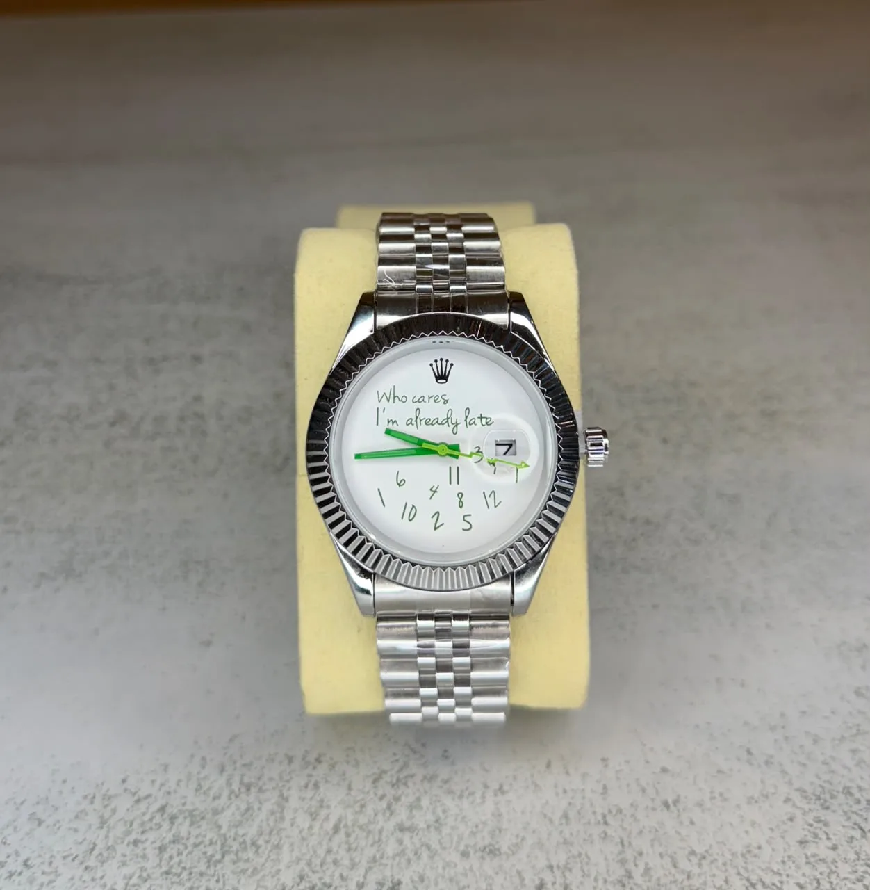 Rolex Seiko Mod ( who cares i'm already late), couleur blanc